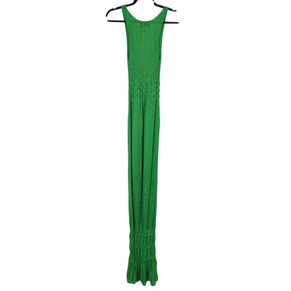 Beach Riot Green Tracy Crochet Scoop Neck Tank Maxi Dress Swim Cover-Up Size M - Picture 6 of 6